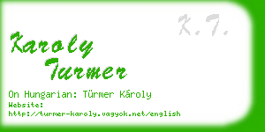 karoly turmer business card